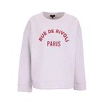 Fabrika Bisiklet Yaka Nakışlı Açık Gri Melanj Sweatshırt, M, 5003273277, Açık Gri Melanj, kadın