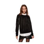 Fabrika Bisiklet Yaka Payetli Sweatshırt, M, 5003031177, Siyah, kadın