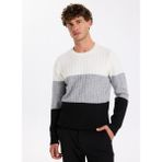 Fabrika Bisiklet Yaka Slim Fit Düz Siyah Erkek Kazak F5WM-KZK 2272 - 2XL