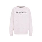 Fabrika Bisiklet Yaka Taşlı Sweatshırt, XL, 5003273313, Beyaz, kadın