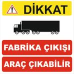 Fabrika Çıkişı Araç Çıkabilir Levhası - Galvaniz Saç 0.4mm - 25X35 cm - Tekli