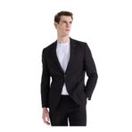 Fabrika Çizgili Blazer Ceket, 46, 5003328150, Siyah, Erkek