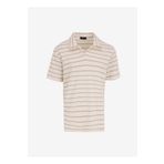 Fabrika Çizgili Ekru Erkek Polo T-Shirt F5SM-TST 2071