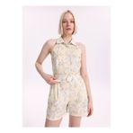 Fabrika Çok Renkli Kadın Regular Fit Desenli Tulum F6SL-TLM0043