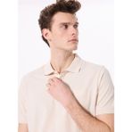 Fabrika Comfort Bej Erkek Basic %100 Pamuk Polo T-Shirt cm Nobro K Ceplı