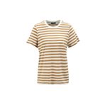 FABRIKA COMFORT Beyaz Bej Çizgili Basic T-Shirt, S, FC4SL-TST0536, Beyaz - Bej, Kadın