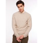 Fabrika Comfort Bisiklet Yaka Regular Fit Jakarlı Vizon Erkek Kazak FC3WM-KZK330 - 2XL