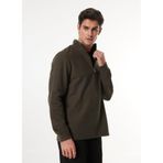 FABRIKA COMFORT Dik Yaka Düz Sweatshırt, 2XL, 5003154628, Haki, erkek