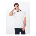 FABRIKA COMFORT Erkek Hakim Yaka T-Shirt, Düz, Kırık Beyaz, XL