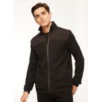 Fabrika Comfort FC3WM-SWT324 Düz Siyah Bato Yaka Erkek Sweatmont