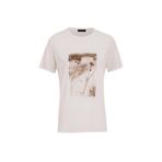 FABRIKA COMFORT Kırık Beyaz Bisiklet Yaka Relaxed Baskılı T-Shirt, M, 5003224257, Kırık Beyaz, Kadın