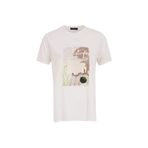 FABRIKA COMFORT Kırık Beyaz Bisiklet Yaka Relaxed Baskılı T-Shirt, M, 5003224281, Kırık Beyaz, Kadın