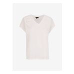 FABRIKA COMFORT Kırık Beyaz Kadın Relaxed Nakışlı T-Shirt FC5SL-TST0208