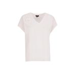 FABRIKA COMFORT Kırık Beyaz Relaxed Nakışlı T-Shirt, 2XL, 5003223998, Kırık Beyaz, Kadın