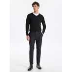 FABRIKA COMFORT Normal Bel Normal Paça Chino Pantolon, 52, 5003156020, Siyah, Erkek