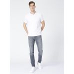 Fabrika Comfort Polo Yaka Basic Düz Beyaz Erkek Polo T-Shirt 4XL