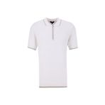 Fabrika Comfort Polo Yaka Regular Fit Jakarlı Kırık Beyaz Erkek Kazak, Kırık Beyaz, 2XL