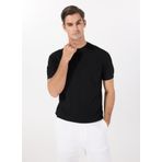 Fabrika Comfort Siyah Erkek Bisiklet Yaka Regular Fit Kazak, Siyah, M