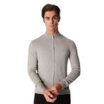 Fabrika Dik Yaka Basic Hırka Gri Melanj, 3XL, 5003139455, Gri Melanj, Erkek