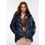 Fabrika Dik Yaka Mont, 36, 5003028851, Lacivert, Kadın