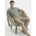Fabrika Diyagonal Açık Haki Erkek Polo T-Shirt F6SM-TST 2103