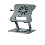 Fabrika Dogrudan Satig: Sogutma Fani ile Katlanabilir Laptop Standi, 360 ° Dönebilir, Dayanikli Metal Malzeme - Gri