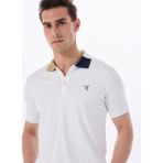 Fabrika Düz Kırık Beyaz Erkek Polo T-Shirt F5SM-TST 2081 - XL