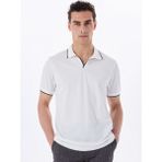 Fabrika Düz Kırık Beyaz Erkek Polo T-Shirt F5SM-TST 2742 - XL