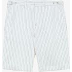Fabrika Ekru Erkek Basic Çizgili Bermuda Şort F4SM-SHT 0737 - 2XL