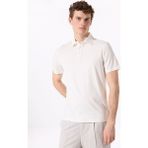 Fabrika Ekru Erkek Basic Rayon Karışımlı Polo T-Shirt F5SM-TST 2040 - XL