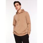 Fabrika F3WM-SWT127 Kapüşon Yaka Düz Açık Kahve Erkek Sweatshirt