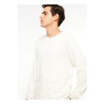 Fabrika F3WM-SWT135 Düz Kırık Beyaz Bisiklet Yaka Erkek Sweatshirt