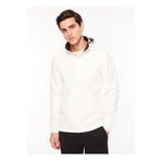 Fabrika F3WM-SWT140 Kapüşon Yaka Düz Kırık Beyaz Erkek Sweatshirt