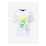 Fabrika F4SL-TST0356 Beyaz Bisiklet Yaka Basic Kadın T-shirt