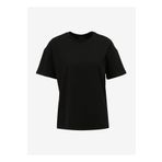 Fabrika F4SL-TST0743 Bisiklet Yaka Baskılı Siyah Kadın T-Shirt