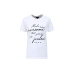 Fabrika F4SL-TST0912 Beyaz Bisiklet Yaka Basic Kadın T-shirt