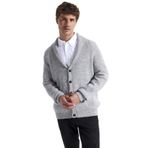 Fabrika Fitilli Hırka Açık Gri Melanj, XL, 5003277021, Açık Gri Melanj, Erkek
