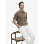 Fabrika Jakarlı Vizon Polo T-Shirt, M, 5003328816, Kahverengi, Erkek
