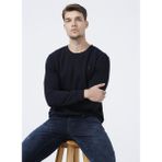 Fabrika Josey Lacivert O Yaka Basic Erkek Sweatshirt