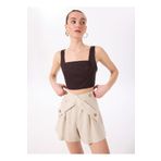 Fabrika Kadın Bluz 5003224051, Kahverengi, 38