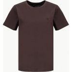 Fabrika Kadın T-Shirt Kısa Kol Düz Kahve Günlük Stil %50 Pamuk - %50 Polyester L Beden