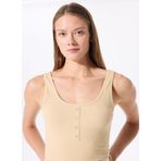 Fabrika Kadın U Yaka Basic Atlet K-BOWEL, Bej, S, BOSWEL
