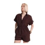 Fabrika Kahverengi Loose Fit Tulum, 36, LONDA, Kahve, Kadın