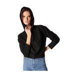 Fabrika Kapüşon Yaka Crinkle Sweatshırt, S, 5003155509, Siyah, kadın