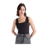 Fabrika Kare Yaka Düz Atlet, S, 5003334713, Siyah, Kadın