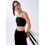 Fabrika Kare Yaka Düz Bluz, 36, 5002943641, Siyah, Kadın
