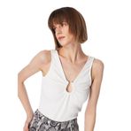 Fabrika Kırık Beyaz V Yaka Body, XL, 5003087301, Kırık Beyaz, Kadın