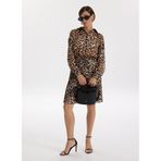 Fabrika Lastikli Bel Bej - Siyah Desenli Mini Etek, 38, 5003273611, Bej - Siyah, Kadın