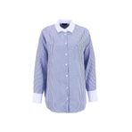 Fabrika Loose Fit Çizgili Gömlek, 38, 5003273893, Lacivert - Beyaz, Kadın