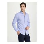 Fabrika Mavi Erkek Alttan Britli Regular Fit Çizgili Gömlek MAYDOS 505 N